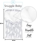 Snuggle Baby Swaddle Blanket for Boy or Girl - Premium Plush Newborn Swaddle Sleep Sack - Soft Fleece Baby Sleeping Bag - Stroller Infant Swaddle Wrap - Boho Feathers - Image 3